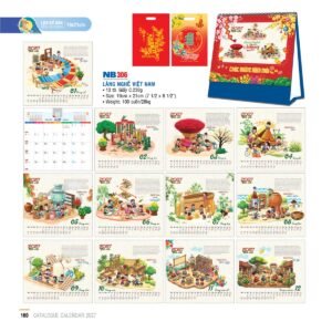 Lịch Bloc 2027 NB Mẫu NB306 (19 x 21cm) Quà Tết Truyền Thống Gốm Sứ & Lịch in logo doanh nghiệp quà tặng Tết tại Gốm Sứ Bát Tràng & Quà Tết