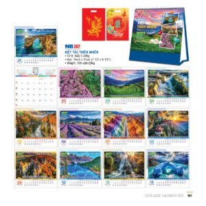 Lịch Bloc 2027 NB Mẫu NB307 (29 x 41 cm) Quà Tết Truyền Thống Gốm Sứ & Lịch in logo doanh nghiệp quà tặng Tết tại Gốm Sứ Bát Tràng & Quà Tết