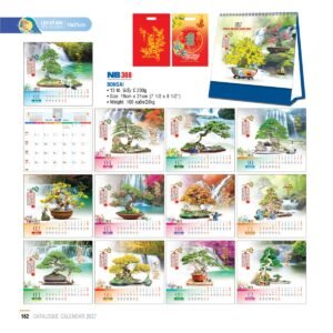 Lịch Bloc 2027 NB Mẫu NB308 (19 x 21cm) Quà Tết Truyền Thống Gốm Sứ & Lịch in logo doanh nghiệp quà tặng Tết tại Gốm Sứ Bát Tràng & Quà Tết