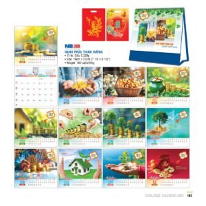 Lịch Bloc 2027 NB Mẫu NB309 (31 x 202 cm) Quà Tết Truyền Thống Gốm Sứ & Lịch in logo doanh nghiệp quà tặng Tết tại Gốm Sứ Bát Tràng & Quà Tết
