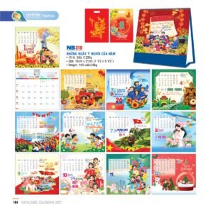 Lịch Bloc 2027 NB Mẫu NB310 (19 x 21cm) Quà Tết Truyền Thống Gốm Sứ & Lịch in logo doanh nghiệp quà tặng Tết tại Gốm Sứ Bát Tràng & Quà Tết