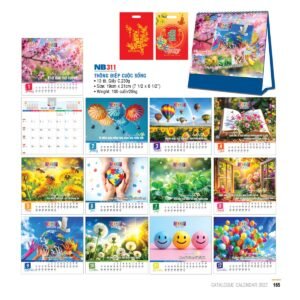 Lịch Bloc 2027 NB Mẫu NB311 (29 x 41 cm) Quà Tết Truyền Thống Gốm Sứ & Lịch in logo doanh nghiệp quà tặng Tết tại Gốm Sứ Bát Tràng & Quà Tết
