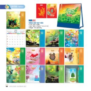 Lịch Bloc 2027 NB Mẫu NB312 (19 x 21cm) Quà Tết Truyền Thống Gốm Sứ & Lịch in logo doanh nghiệp quà tặng Tết tại Gốm Sứ Bát Tràng & Quà Tết