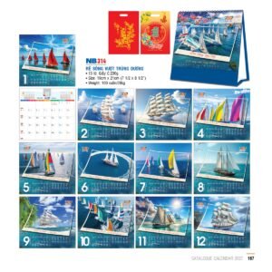 Lịch Bloc 2027 NB Mẫu NB314 (31 x 202 cm) Quà Tết Truyền Thống Gốm Sứ & Lịch in logo doanh nghiệp quà tặng Tết tại Gốm Sứ Bát Tràng & Quà Tết