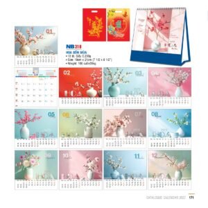 Lịch Bloc 2027 NB Mẫu NB318 (29 x 41 cm) Quà Tết Truyền Thống Gốm Sứ & Lịch in logo doanh nghiệp quà tặng Tết tại Gốm Sứ Bát Tràng & Quà Tết