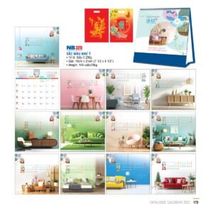 Lịch Bloc 2027 NB Mẫu NB320 (31 x 23 cm) Quà Tết Truyền Thống Gốm Sứ & Lịch in logo doanh nghiệp quà tặng Tết tại Gốm Sứ Bát Tràng & Quà Tết