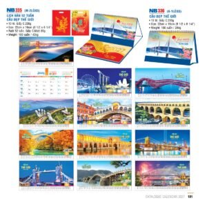 Lịch Để Bàn 2027 NB Mẫu NB335 (16 x 24 cm) Quà Tết Truyền Thống Gốm Sứ & Lịch in logo doanh nghiệp quà tặng Tết tại Gốm Sứ Bát Tràng & Quà Tết