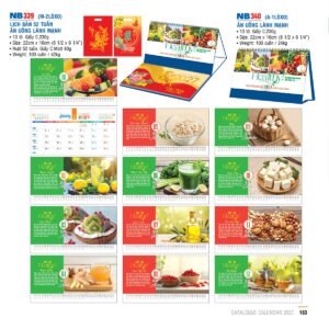 Lịch Để Bàn 2027 NB Mẫu NB339 (16 x 24 cm) Quà Tết Truyền Thống Gốm Sứ & Lịch in logo doanh nghiệp quà tặng Tết tại Gốm Sứ Bát Tràng & Quà Tết