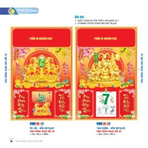 Lịch Bìa Treo 2027 NB Mẫu NB3D2D (40 x 60cm) Quà Tết Truyền Thống Gốm Sứ & Lịch in logo doanh nghiệp quà tặng Tết tại Gốm Sứ Bát Tràng & Quà Tết