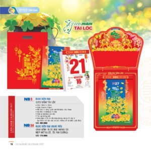 Lịch Bloc Siêu Đại 2027 NB Mẫu NB5 (20 x 30cm) Quà Tết Truyền Thống Gốm Sứ & Lịch in logo doanh nghiệp quà tặng Tết tại Gốm Sứ Bát Tràng & Quà Tết