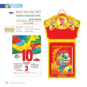Lịch Bloc Đại Đặc Biệt 2027 NB Mẫu NB8 (17 x 24cm) Quà Tết Truyền Thống Gốm Sứ & Lịch in logo doanh nghiệp quà tặng Tết tại Gốm Sứ Bát Tràng & Quà Tết