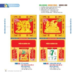 Lịch Bìa Treo 2027 NB Mẫu NB84C (40 x 71cm) Quà Tết Truyền Thống Gốm Sứ & Lịch in logo doanh nghiệp quà tặng Tết tại Gốm Sứ Bát Tràng & Quà Tết