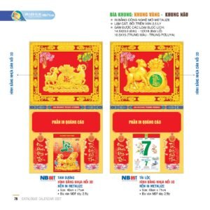Lịch Bìa Treo 2027 NB Mẫu NB89T (40 x 71cm) Quà Tết Truyền Thống Gốm Sứ & Lịch in logo doanh nghiệp quà tặng Tết tại Gốm Sứ Bát Tràng & Quà Tết