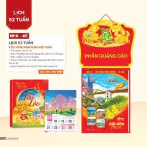 Lịch 52 Tuần 2027 NHA Mẫu NHA46 (30 x 41cm) Quà Tết Truyền Thống Gốm Sứ & Lịch in logo doanh nghiệp quà tặng Tết tại Gốm Sứ Bát Tràng & Quà Tết