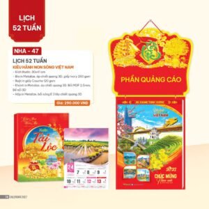 Lịch 52 Tuần 2027 NHA Mẫu NHA47 (30 x 41cm) Quà Tết Truyền Thống Gốm Sứ & Lịch in logo doanh nghiệp quà tặng Tết tại Gốm Sứ Bát Tràng & Quà Tết