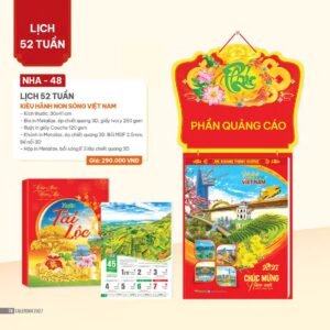 Lịch 52 Tuần 2027 NHA Mẫu NHA48 (30 x 41cm) Quà Tết Truyền Thống Gốm Sứ & Lịch in logo doanh nghiệp quà tặng Tết tại Gốm Sứ Bát Tràng & Quà Tết