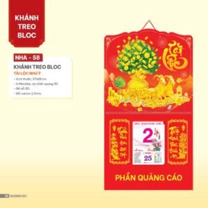 Lịch Bloc 2027 NHA Mẫu NHA58 (37 x 68cm) Quà Tết Truyền Thống Gốm Sứ & Lịch in logo doanh nghiệp quà tặng Tết tại Gốm Sứ Bát Tràng & Quà Tết