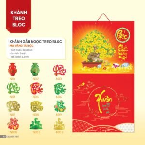 Lịch Bloc 2027 NHA Mẫu NHA70 (32 x 58cm) Quà Tết Truyền Thống Gốm Sứ & Lịch in logo doanh nghiệp quà tặng Tết tại Gốm Sứ Bát Tràng & Quà Tết