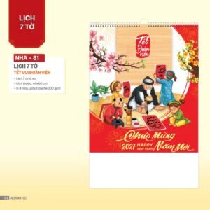 Lịch Bloc 2027 NHA Mẫu NHA81 (29 x 41 cm) Quà Tết Truyền Thống Gốm Sứ & Lịch in logo doanh nghiệp quà tặng Tết tại Gốm Sứ Bát Tràng & Quà Tết