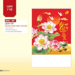Lịch Treo Tường Lò Xo 2027 NHA Mẫu NHA85 (40 x 60cm) Quà Tết Truyền Thống Gốm Sứ & Lịch in logo doanh nghiệp quà tặng Tết tại Gốm Sứ Bát Tràng & Quà Tết