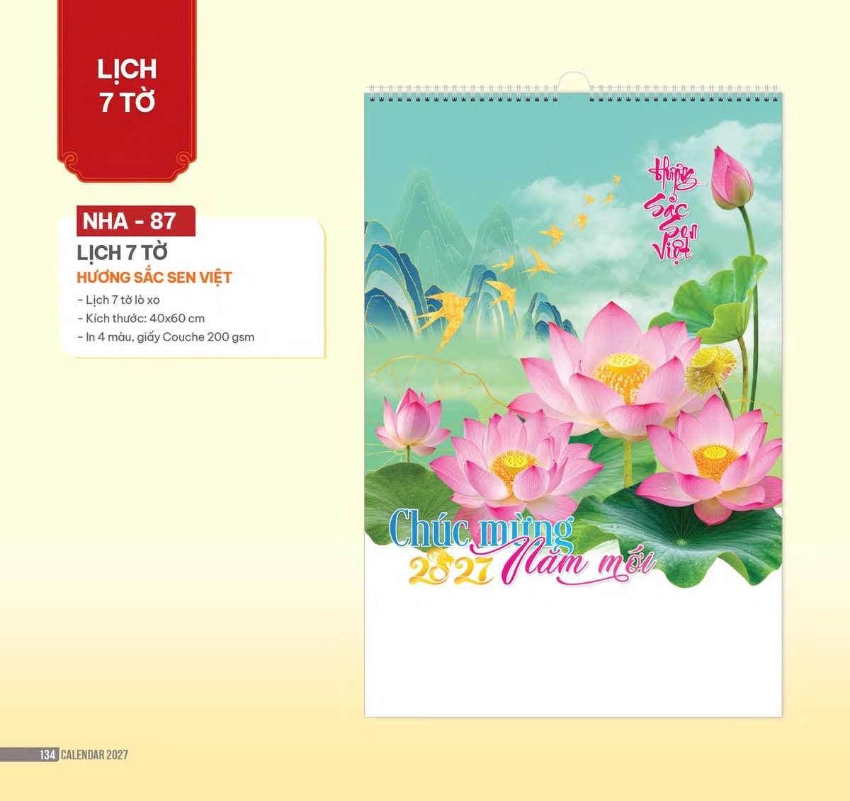 Lịch Treo Tường Lò Xo 2027 NHA Mẫu NHA87 (40 x 60cm) Quà Tết Truyền Thống Gốm Sứ & Lịch Lịch Treo Tường Lò Xo 2027 NHA Mẫu NHA87 (40 x 60cm) Quà Tết Truyền Thống Gốm Sứ & Lịch in logo doanh nghiệp quà tặng Tết tại Gốm Sứ Bát Tràng & Quà Tết