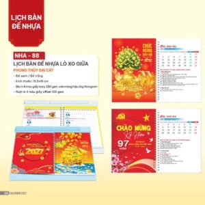 Lịch Để Bàn 2027 NHA Mẫu NHA88 (027  x  282 cm) Quà Tết Truyền Thống Gốm Sứ & Lịch in logo doanh nghiệp quà tặng Tết tại Gốm Sứ Bát Tràng & Quà Tết