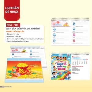 Lịch Để Bàn 2027 NHA Mẫu NHA89 (27 x 18cm) Quà Tết Truyền Thống Gốm Sứ & Lịch in logo doanh nghiệp quà tặng Tết tại Gốm Sứ Bát Tràng & Quà Tết