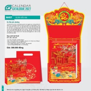 Lịch Bloc Siêu Đại 2027 NH Mẫu NH07 (20 x 30cm) Quà Tết Truyền Thống Gốm Sứ & Lịch in logo doanh nghiệp quà tặng Tết tại Gốm Sứ Bát Tràng & Quà Tết