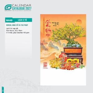 Lịch Bloc 2027 NH Mẫu NH49 (45 x 70cm) Quà Tết Truyền Thống Gốm Sứ & Lịch in logo doanh nghiệp quà tặng Tết tại Gốm Sứ Bát Tràng & Quà Tết