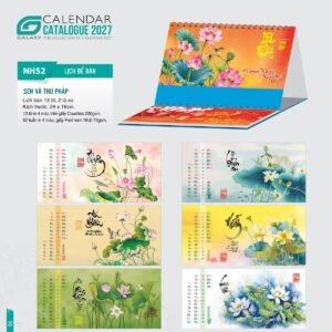 Lịch Để Bàn 2027 NH Mẫu NH5253 (24 x 16cm) Quà Tết Truyền Thống Gốm Sứ & Lịch in logo doanh nghiệp quà tặng Tết tại Gốm Sứ Bát Tràng & Quà Tết