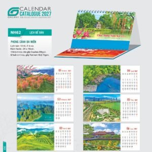 Lịch Để Bàn 2027 NH Mẫu NH6263 (24 x 16cm) Quà Tết Truyền Thống Gốm Sứ & Lịch in logo doanh nghiệp quà tặng Tết tại Gốm Sứ Bát Tràng & Quà Tết