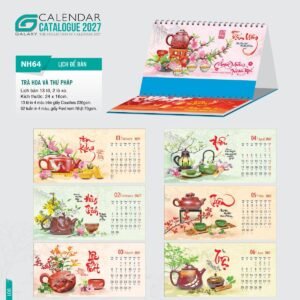 Lịch Để Bàn 2027 NH Mẫu NH6465 (24 x 16cm) Quà Tết Truyền Thống Gốm Sứ & Lịch in logo doanh nghiệp quà tặng Tết tại Gốm Sứ Bát Tràng & Quà Tết