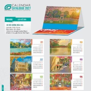 Lịch Để Bàn 2027 NH Mẫu NH66 (24 x 16cm) Quà Tết Truyền Thống Gốm Sứ & Lịch in logo doanh nghiệp quà tặng Tết tại Gốm Sứ Bát Tràng & Quà Tết