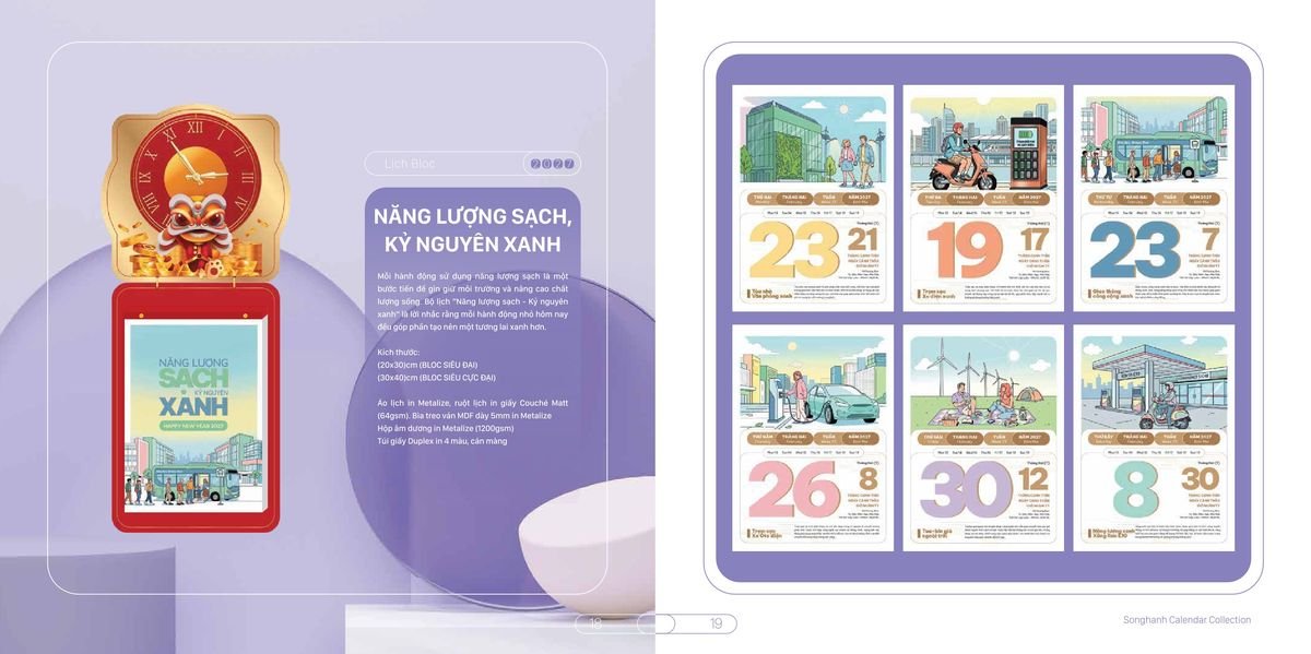 Lịch Bloc Cao Cấp SH 2027 SH04 Quà Tết Truyền Thống Gốm Sứ & Lịch