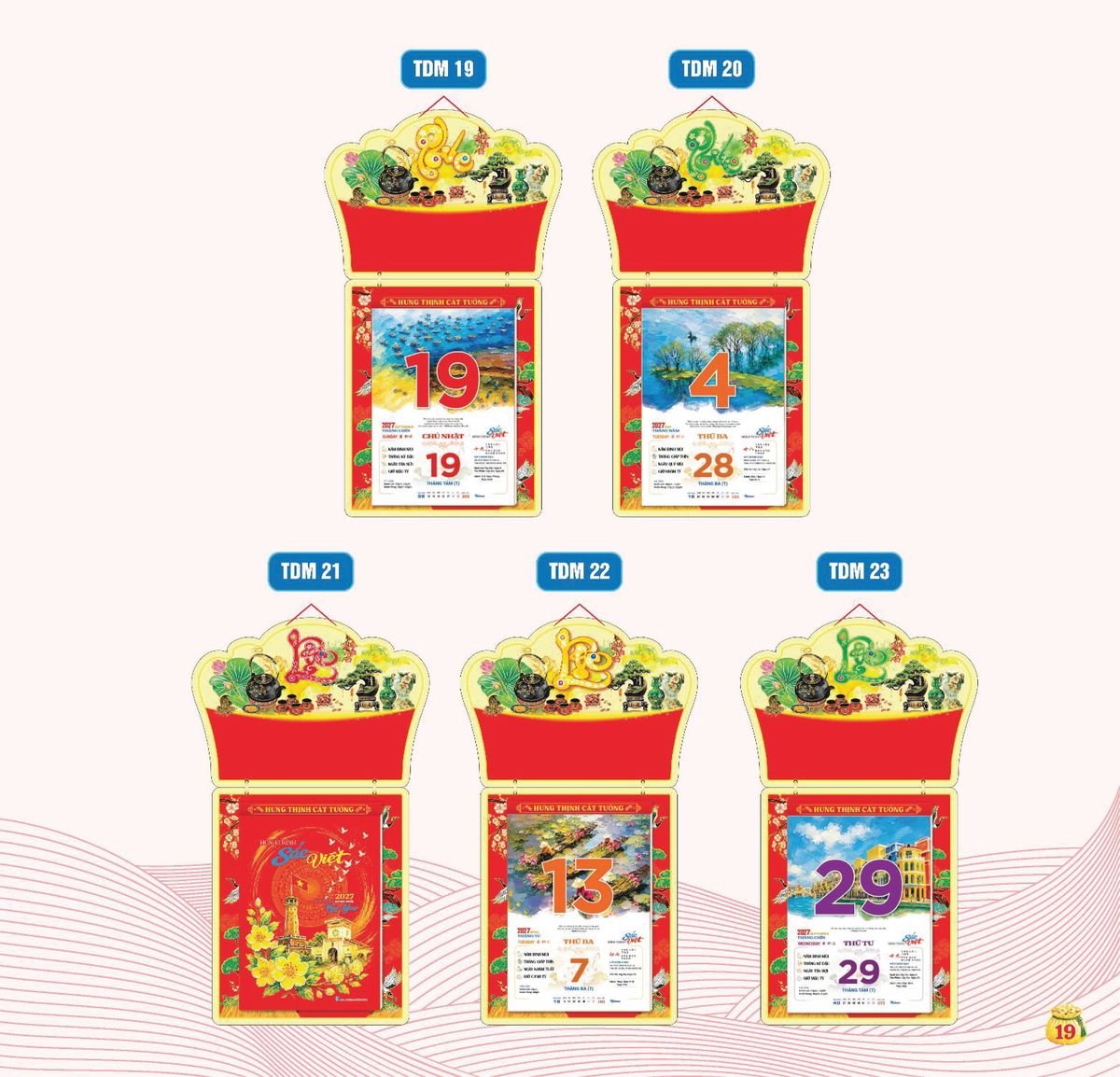 Lịch Bloc Siêu Cực Đại 2027 TDM16 Quà Tết Truyền Thống Gốm Sứ & Lịch