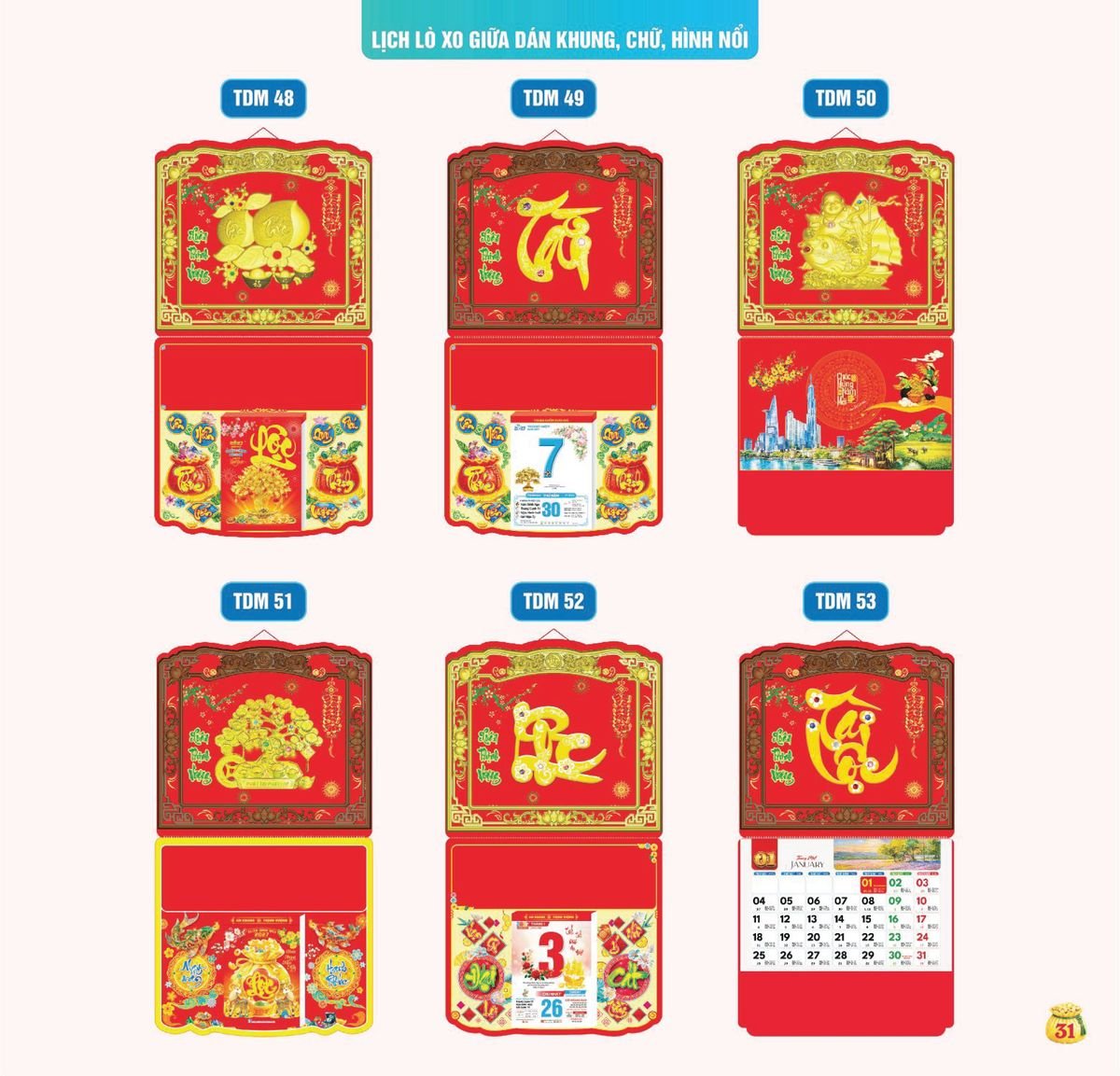Lịch Bloc Siêu Cực Đại 2027 TDM28 Quà Tết Truyền Thống Gốm Sứ & Lịch