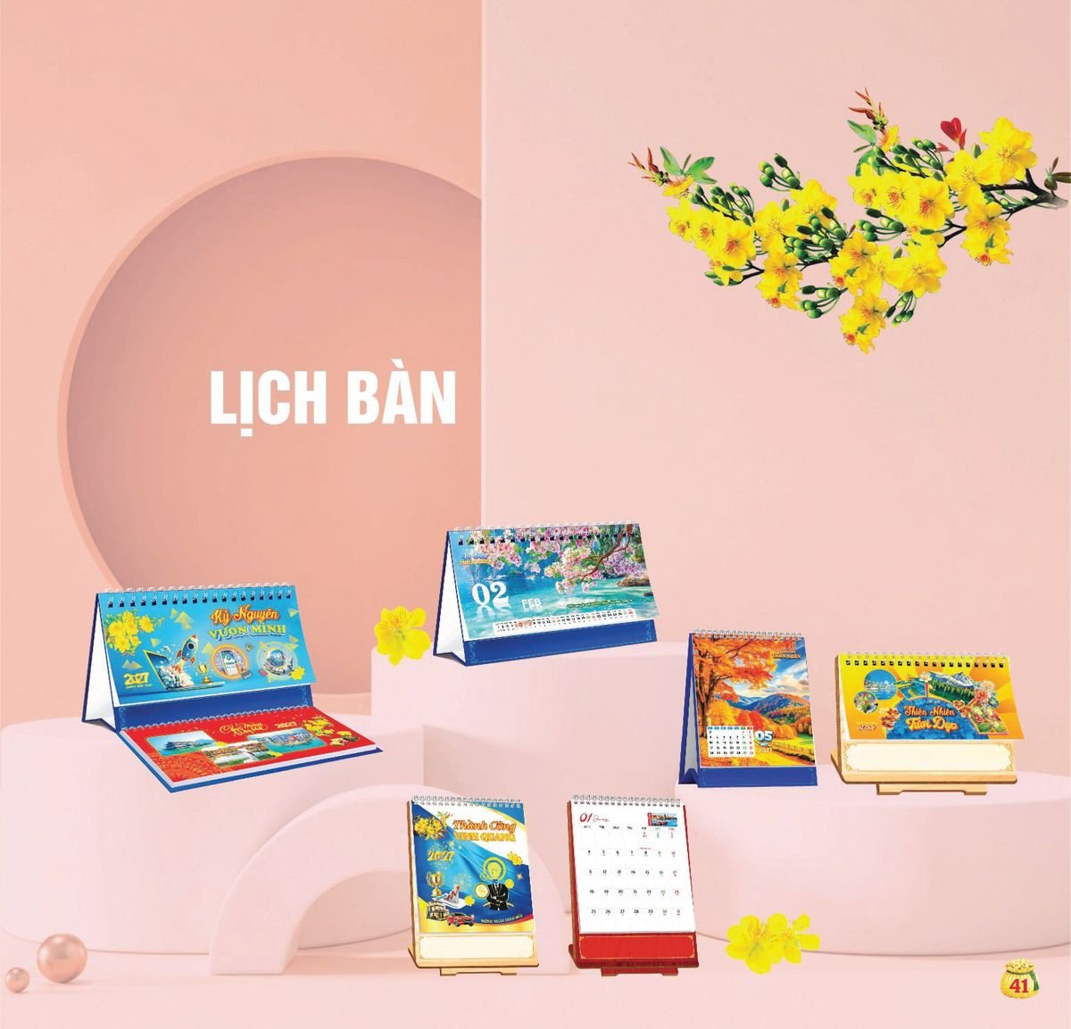 Lịch Bloc Siêu Cực Đại 2027 TDM38 Quà Tết Truyền Thống Gốm Sứ & Lịch