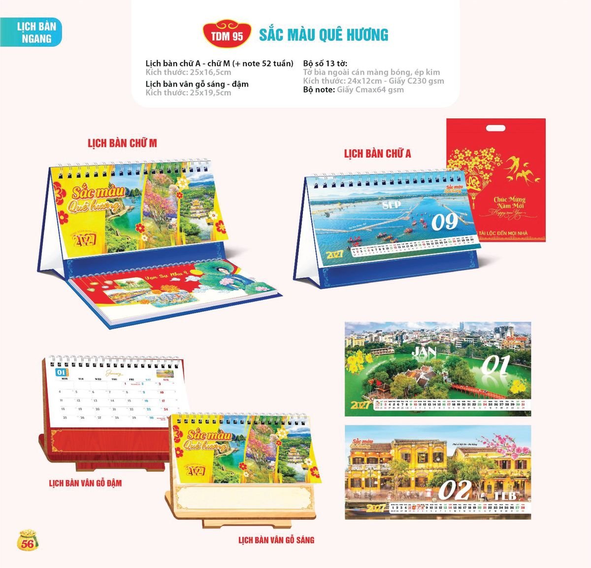 Lịch Bloc Siêu Cực Đại 2027 TDM53 Quà Tết Truyền Thống Gốm Sứ & Lịch