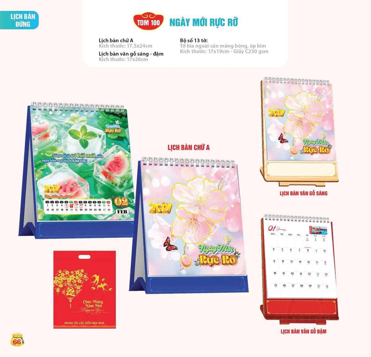 Lịch Bloc Siêu Cực Đại 2027 TDM63 Quà Tết Truyền Thống Gốm Sứ & Lịch