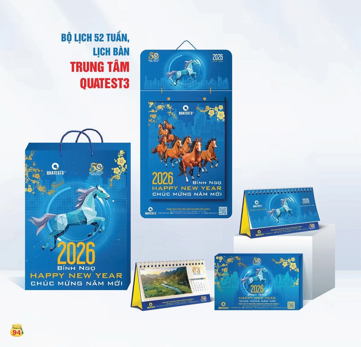 Lịch Bloc Siêu Cực Đại 2027 TDM91 Quà Tết Truyền Thống Gốm Sứ & Lịch