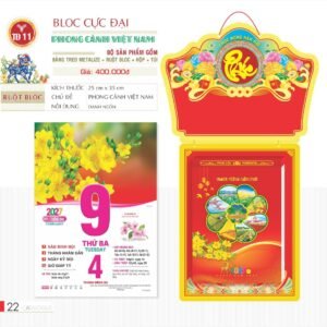 Lịch Bloc Cực Đại 2027 TD Mẫu TD11 (29 x 41 cm) Quà Tết Truyền Thống Gốm Sứ & Lịch in logo doanh nghiệp quà tặng Tết tại Gốm Sứ Bát Tràng & Quà Tết