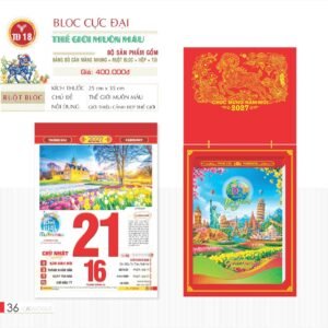 Lịch Bloc Cực Đại 2027 TD Mẫu TD18 (29 x 41 cm) Quà Tết Truyền Thống Gốm Sứ & Lịch in logo doanh nghiệp quà tặng Tết tại Gốm Sứ Bát Tràng & Quà Tết