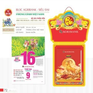 Lịch Bloc Siêu Đại 2027 TD Mẫu TD36 (20 x 30 cm) Quà Tết Truyền Thống Gốm Sứ & Lịch in logo doanh nghiệp quà tặng Tết tại Gốm Sứ Bát Tràng & Quà Tết