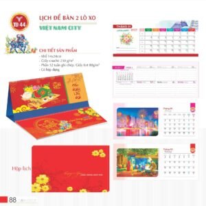 Lịch Để Bàn 2027 TD Mẫu TD44 (14 x 24cm) Quà Tết Truyền Thống Gốm Sứ & Lịch in logo doanh nghiệp quà tặng Tết tại Gốm Sứ Bát Tràng & Quà Tết