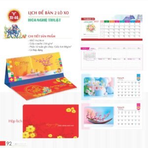 Lịch Để Bàn 2027 TD Mẫu TD46 (14 x 24cm) Quà Tết Truyền Thống Gốm Sứ & Lịch in logo doanh nghiệp quà tặng Tết tại Gốm Sứ Bát Tràng & Quà Tết