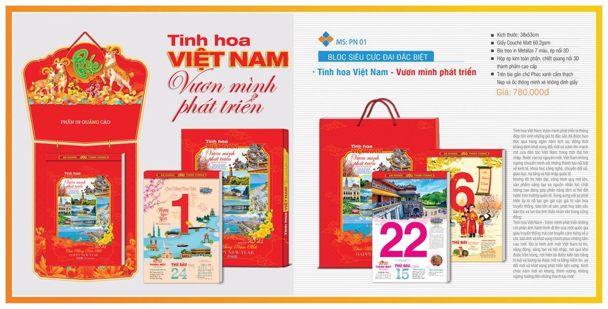 Lịch Bloc TPN 2027 TPNBLOC02 Quà Tết Truyền Thống Gốm Sứ & Lịch