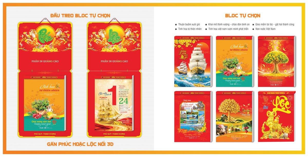 Lịch Bloc TPN 2027 TPNBLOC50 Quà Tết Truyền Thống Gốm Sứ & Lịch