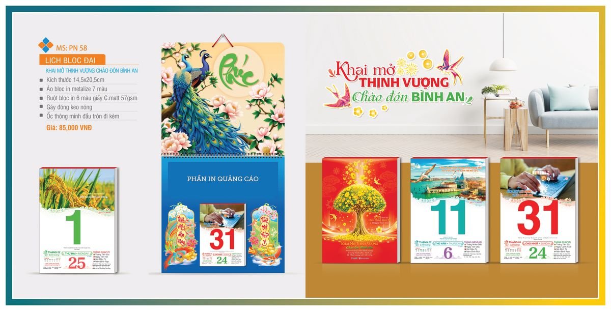 Lịch Bloc TPN 2027 TPNBLOC65 Quà Tết Truyền Thống Gốm Sứ & Lịch Lịch Bloc TPN 2027 TPNBLOC65 Quà Tết Truyền Thống Gốm Sứ & Lịch