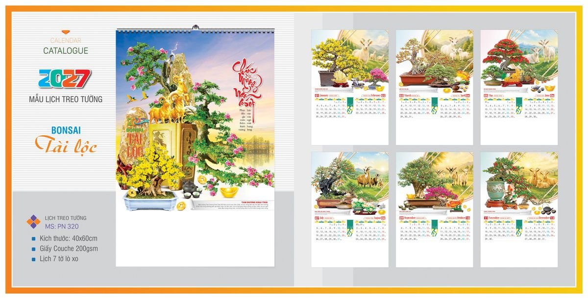 Lịch 7 Tờ Lò Xo TPNLX10 Quà Tết Truyền Thống Gốm Sứ & Lịch Lịch 7 Tờ Lò Xo TPNLX10 Quà Tết Truyền Thống Gốm Sứ & Lịch