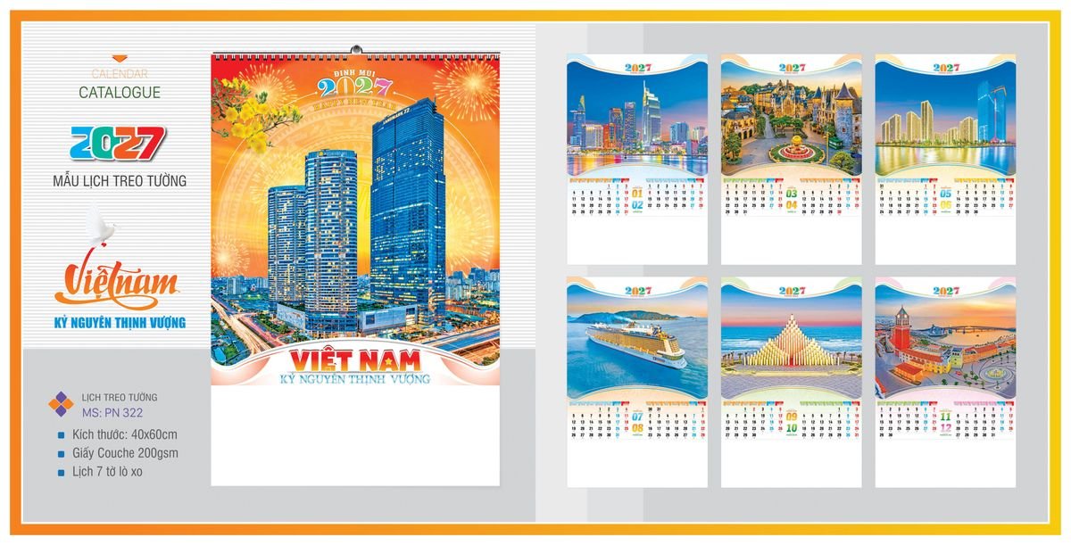 Lịch 7 Tờ Lò Xo TPNLX12 Quà Tết Truyền Thống Gốm Sứ & Lịch Lịch 7 Tờ Lò Xo TPNLX12 Quà Tết Truyền Thống Gốm Sứ & Lịch